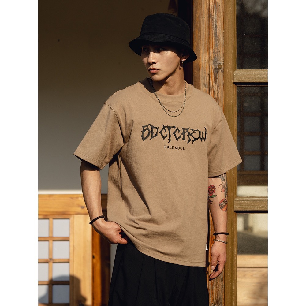 Bộ Phông Thể Thao Cổ Tròn Phối Hoạ Tiết Sành Điệu, Chất Liệu Cotton Ngoại Mềm Mịn Thấm Hút Mồ Hôi Cực Tốt