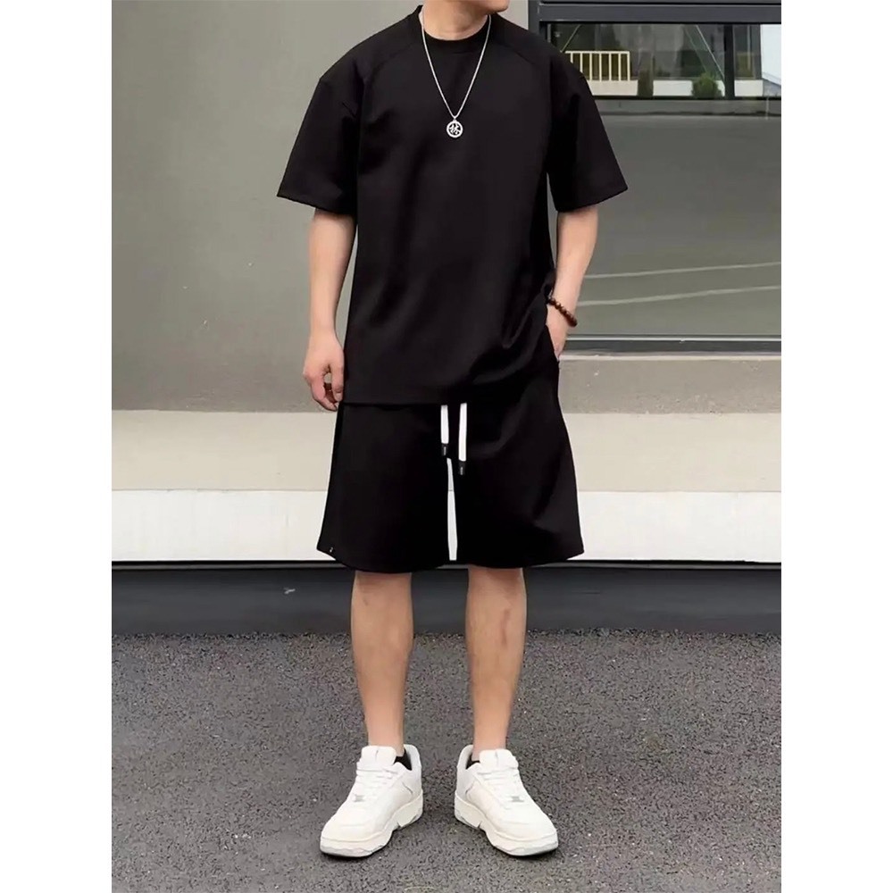 Bộ Phông Hè Thể Thao Cổ Tròn Trơn Cá Tính Sành Điệu, Chất Liệu Cotton Ngoại Mềm Mịn Thấm Hút Mồ Hôi Cực Tốt