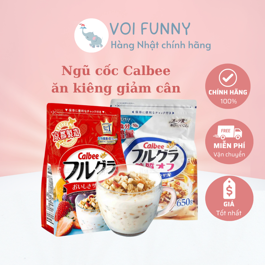 [CHÍNH HÃNG] – Ngũ cốc Calbee ăn kiêng giảm cân Nhật Bản date mới nhất T1/2027