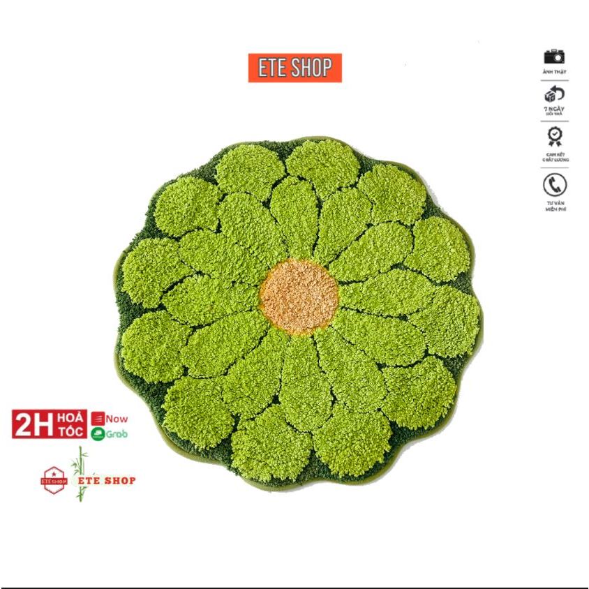 Thảm lau chân, hình bông hoa, siêu nước chống trượi, loại cao cấp, làm từ len, bám sàn