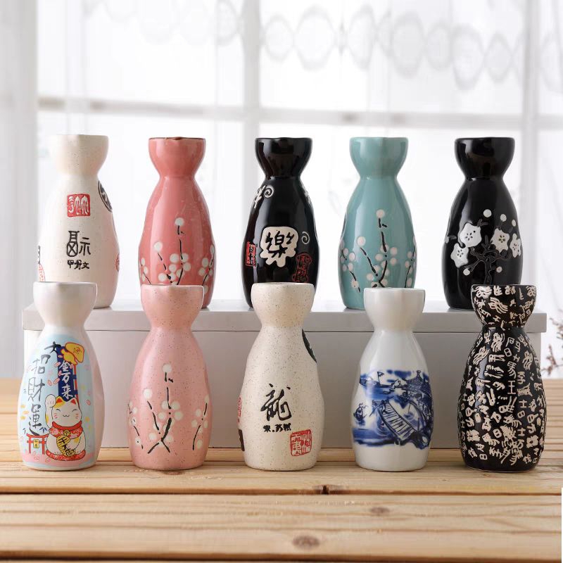 Bình nậm sake phong cách Nhật Bản 150ml/Bình đựng đá khói/Đồ decor ...
