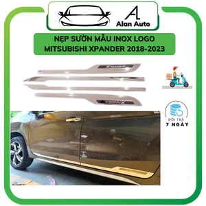 Bộ nẹp sườn xe Mitsubishi Xpander, Xpander Cross loại inox có logo, vừa khít sườn xe. Thể thao và cá tính