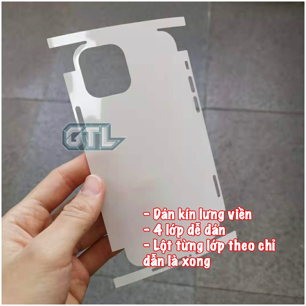 Miếng dán PPF iPhone 16 promax 15 14 13 12 11 Promax full lưng viền body xsmax