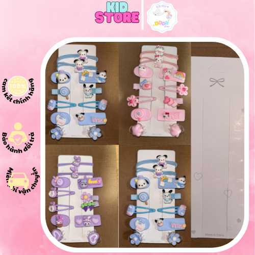 Set kẹp tóc 12 món dễ thương dành cho bé gái