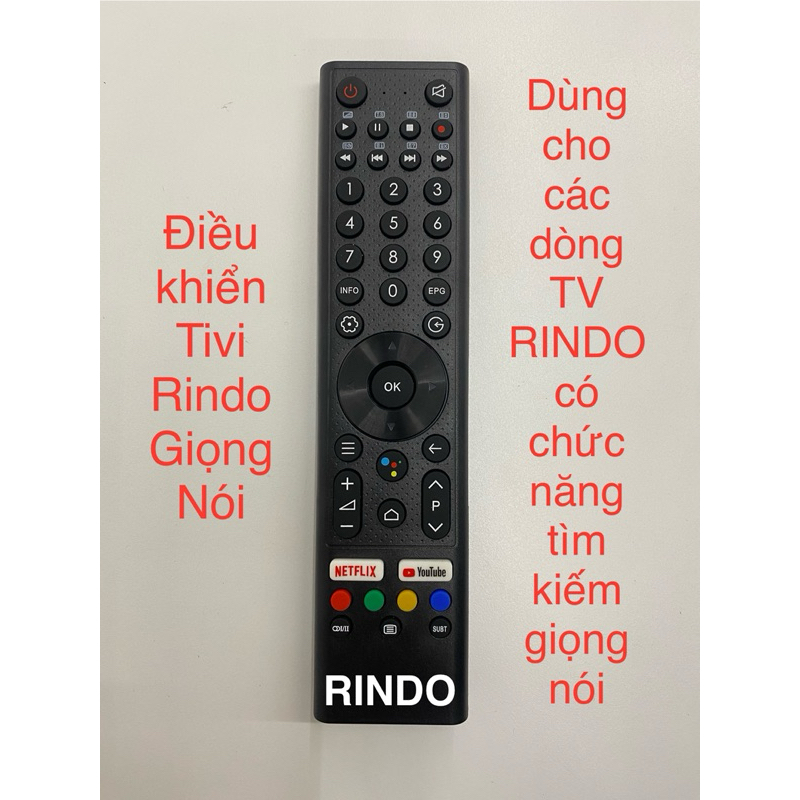 Remote RINDO giọng nói, Điều khiển tivi RINDO VTC NOW Giọng Nói ...