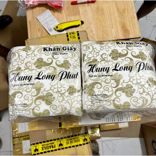 Gói Khăn giấy vuông napkin Hưng Long Phát 100 tờ 31x31