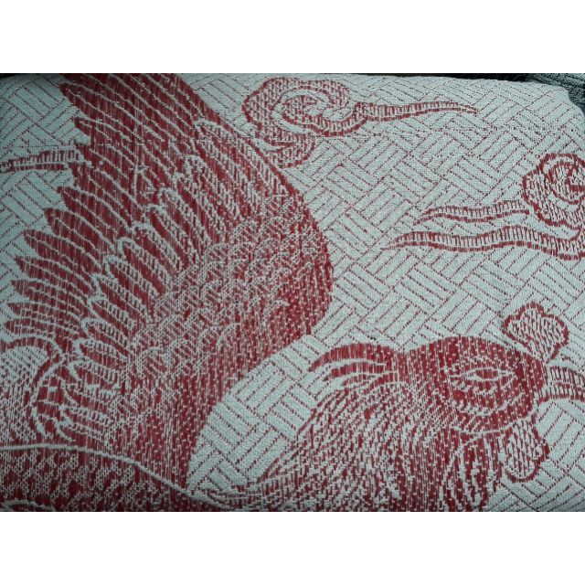 Mên long phụng màu đỏ, mềm con công, mền xưa, mền ủi đồ, 1m5x1m9, Mền chỉ cotton 100%