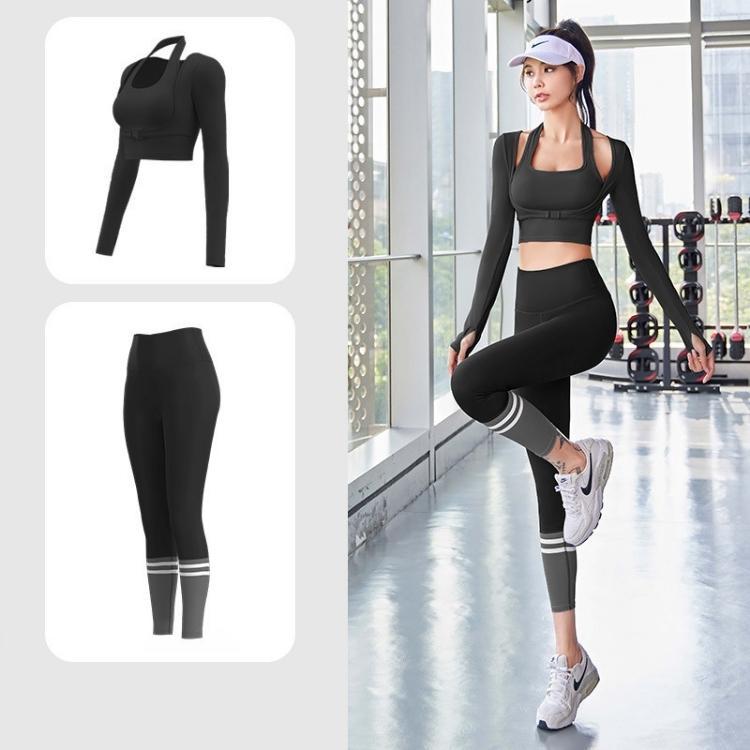 Bồ đồ tập gym yoga erobic cho nữ tay dài cho nữ Quảng Châu có mút ngực co giãn thấm hút mồ hôi MC015&MK015 T2T3 spe