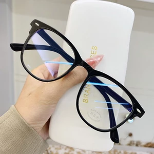Kính mắt nam nữ gọng vuông mắt kính không độ chống ánh sáng xanh phong cách Hàn Quốc thay được tròng cận HANASO 012