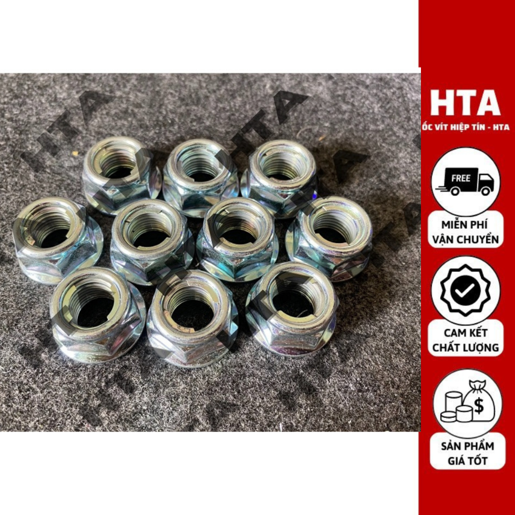 [20 CON] Tán M10 Long Đền Khóa T14, T17 Có Phe Chặn - Tán Cốt Bánh - Ốc ...