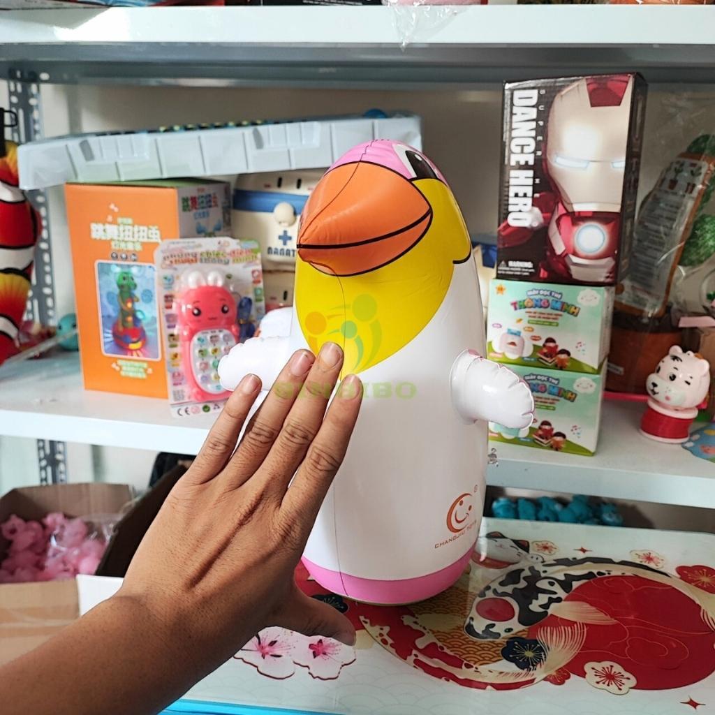Lật Đật bơm hơi (từ 3 con tặng 1 bơm) hình Chim Cánh Cụt cực đáng yêu cho bé