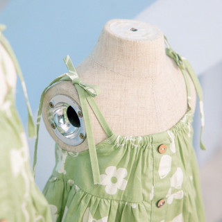 Váy 2 dây xanh bơ cho bé gái 1-7 tuổi (8-27kg) N025