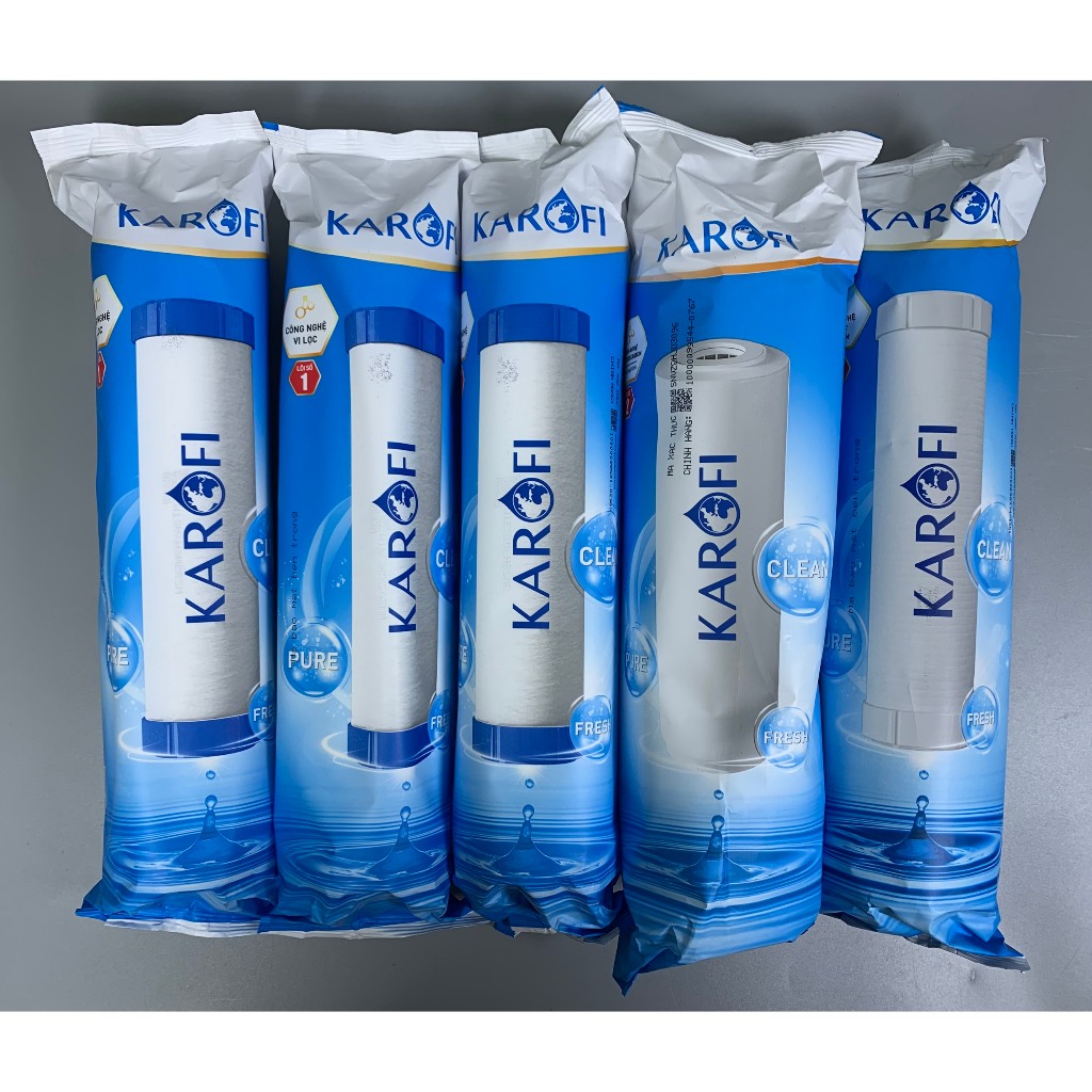 Combo 5 Lõi Lọc Thô LIVOTEC Gồm 2 Lõi Số 1 + 1 Bộ 123 Có Mã QR Kiểm Tra Chính Hãng Thay Thế Được Cho Các Máy Lọc Nước RO