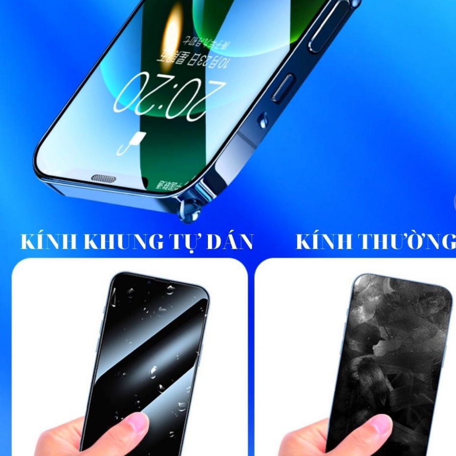 Cường lực Khung Tự Dán iphone 16promax 16pro 15promax 15pro 14promax 14pro 13 12 11 pro promax X XS XSmax 7plus 8plus