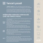 Bộ ga gối 3 món Lụa Tencel Sen Đá Bedding cao cấp trơn màu, set 2 vỏ gối, 1 ga giường bo chun 1m6 1m8 — ảnh 7