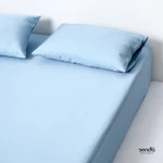 Bộ ga gối 3 món Lụa Tencel Sen Đá Bedding cao cấp trơn màu, set 2 vỏ gối, 1 ga giường bo chun 1m6 1m8 — ảnh 3