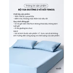 Bộ ga gối 3 món Lụa Tencel Sen Đá Bedding cao cấp trơn màu, set 2 vỏ gối, 1 ga giường bo chun 1m6 1m8 — ảnh 6