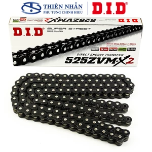 Sên moto DID 525ZVM-X2 x 120ZB X-Ring Black (Racing 600cc-1300cc) - Made in Japan