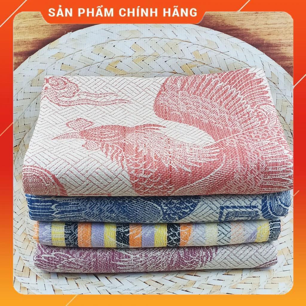 Chăn chỉ cotton con công nhiều màu , mền 100% cotton 1m5x1m9 , dệt chỉ, họa tiết công phụng đẹp mắt