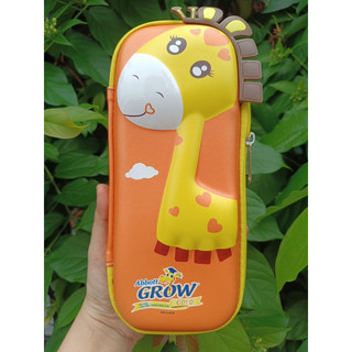 Hộp bút Grow tặng kèm 3 bút chì . thước. Cục tẩy và đầu gọt bút | Hộp bút POPiT dễ thương Quả Táo