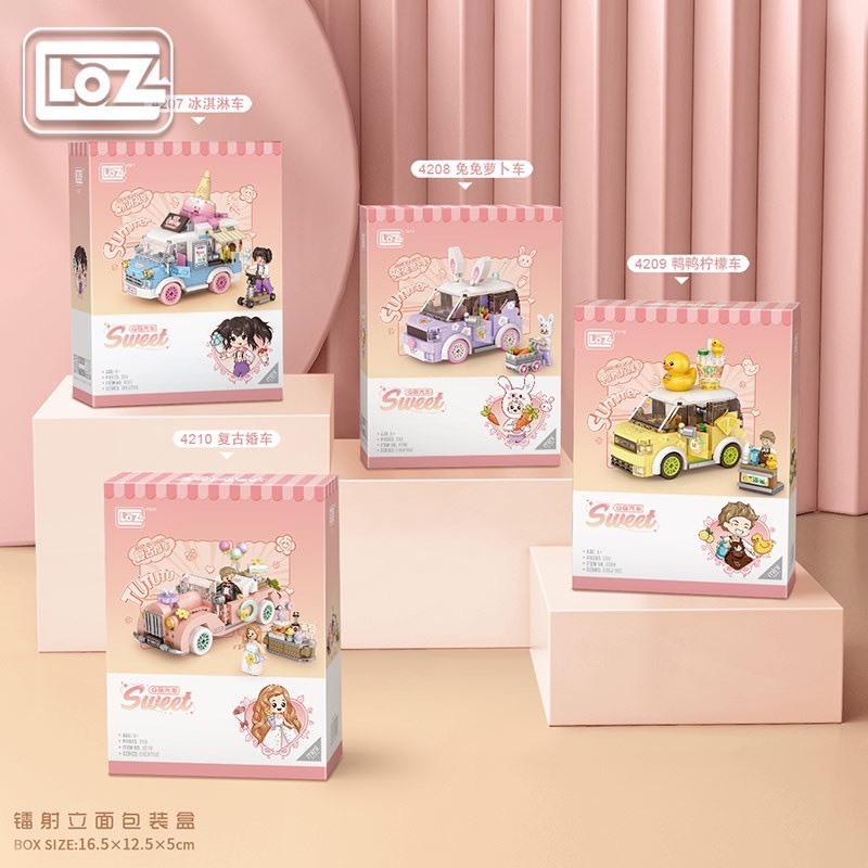 Ảnh Bộ lắp ráp building blocks LOZ mini mô hình xe ngộ nghĩnh 2