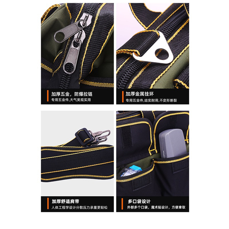 Túi Đựng Đồ Nghề KIRITO Cao Cấp Đế Nhựa ABS Chống Vỡ, Vải Chống Đâm Thủng, Chống Thấm