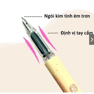 Bút thỏ thần kỳ - tặng kèm 4 ống mực tím xóa được / Bút nét thanh đậm dành cho học sinh tiểu học