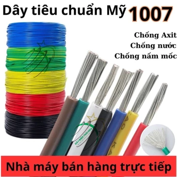 Dây điện tử1007 Dây tiêu chuẩn Mỹ Dây điện hàn mạch Dây bảo vệ môi trường Nhiều lõi dây điện dây mềm Dây xe máy dây ô tô