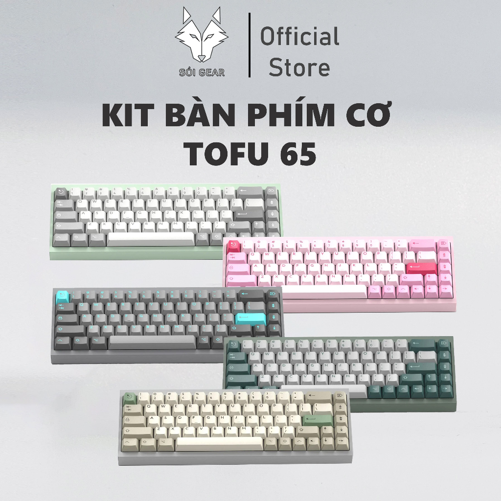 [Mã giảm 8 đơn 3000K] Kit Bàn phím cơ Custom KBDFans Tofu65 2.0 Nhôm