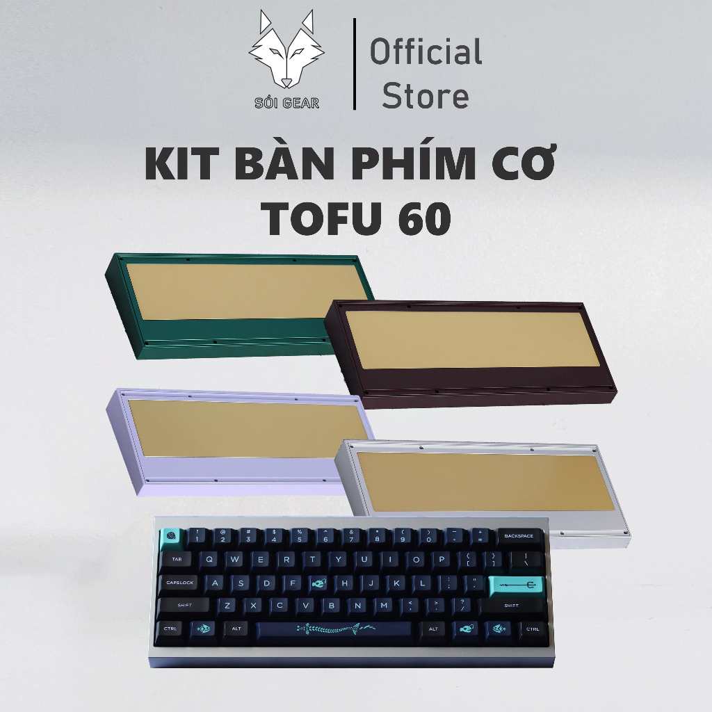 [HỎA TỐC HN HCM] Kit Bàn phím cơ Custom KBDFans Tofu60 2.0 Nhôm
