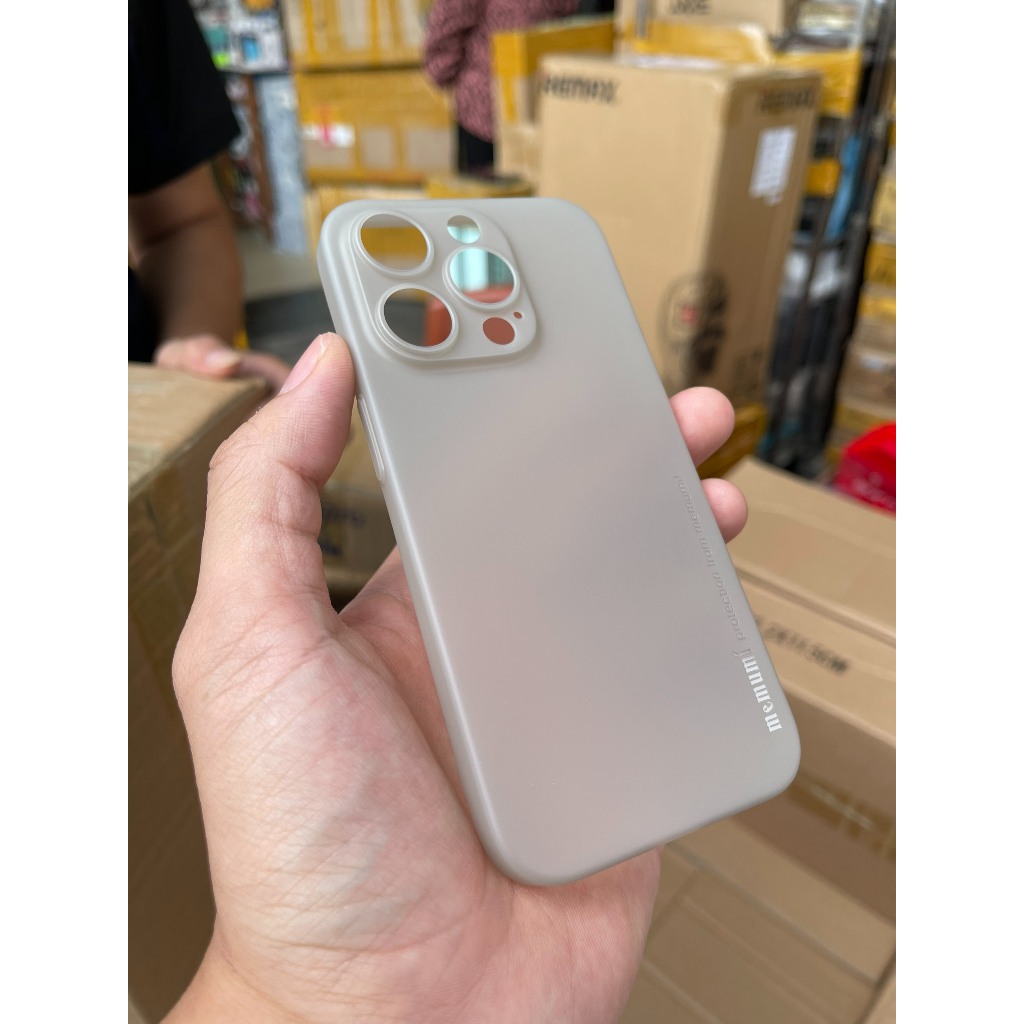 [ Đã Có iP17 ]Ốp Lưng iPhone Siêu Mỏng Memumi Nhám Chống Bám Vân Tay cho 14 Pro Đến 17 pro max