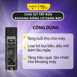 Chai Xịt Tẩy Rửa Khoang Động Cơ Dạng Bọt Senfineco 9973 dung tích 450ml - Chính Hãng Đức