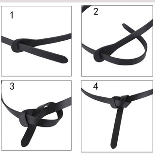 Thắt Lưng Da Dây Nhỏ 1*110cm B23 Nút Thắt Sáng Tạo Điều Chỉnh Theo Eo Thông Minh Phong Cách Hàn Quốc