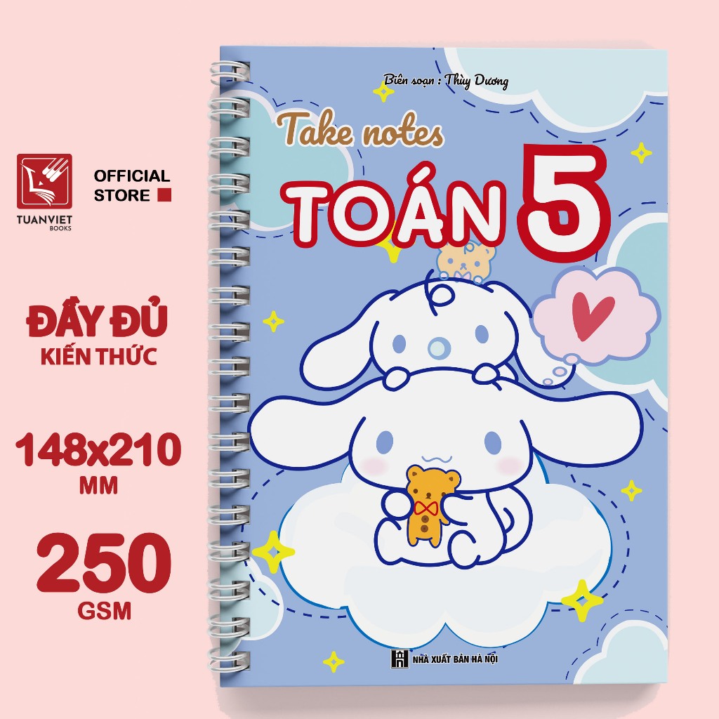 Sổ Giấy Lò Xo Take Note Toán 5 TUANVIET BOOKS cỡ A5 (Phiên Bản Mới Nhất ...
