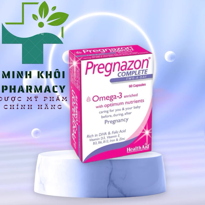 Viên Bổ Bầu HealthAid Pregnazon Complete - Cung cấp Vitamin và Khoáng Chât thiết yếu cho mẹ bầu H/60v - ANH QUỐC