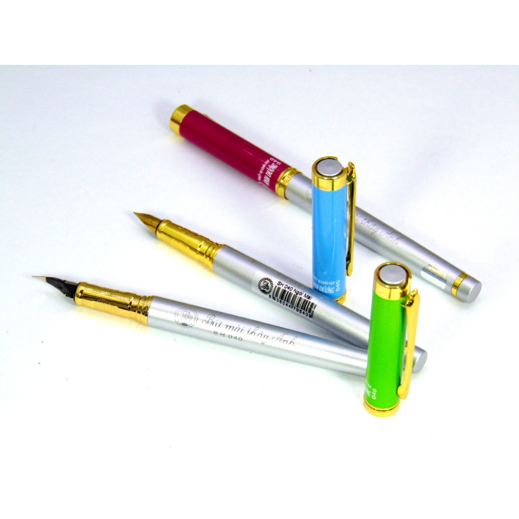 Ảnh Bút mài thầy ánh SH040 luyện chữ đẹp cho học sinh đi thi, ống bơm mực dạng xoáy tiện lợi  - Nhà Sách Tâm An 1