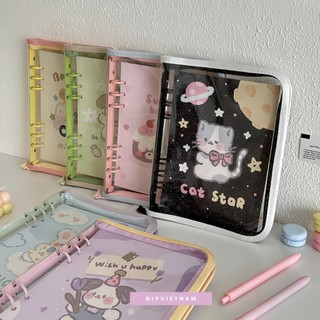 [KÈM GIẤY] VỎ PLANNER KIM TUYẾN DÂY KÉO HAI MÀU A5/A6