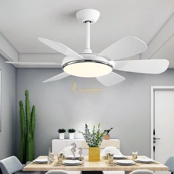 [Động cơ lõi đồng inverter] Quạt trần đèn 6 cánh LED XANH,Quạt trần đẹp cho phòng khách phòng ngủ có remote