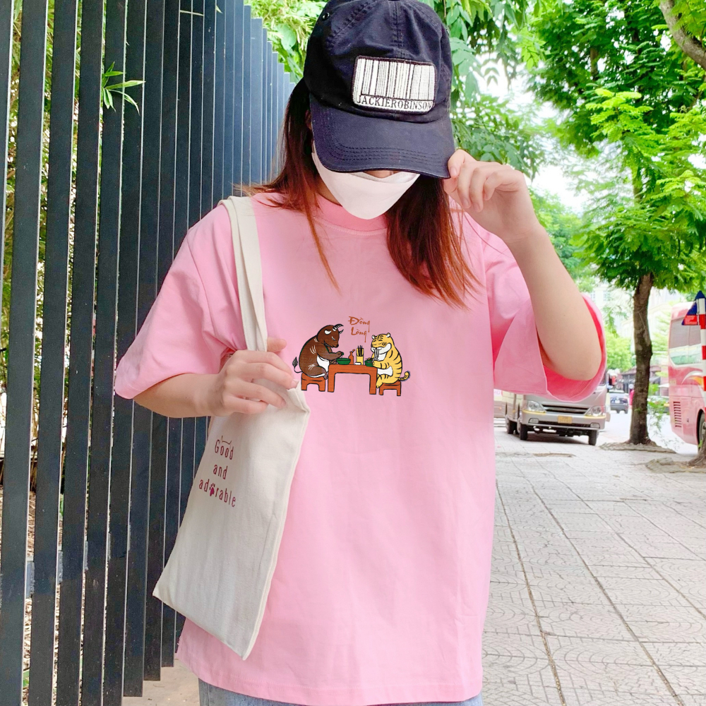 Áo thun Oversize unisex nam nữ Goodore BST Đông Hồ Street mẫu Đồng Lòng chất liệu cotton 230gsm thoáng mát năng động
