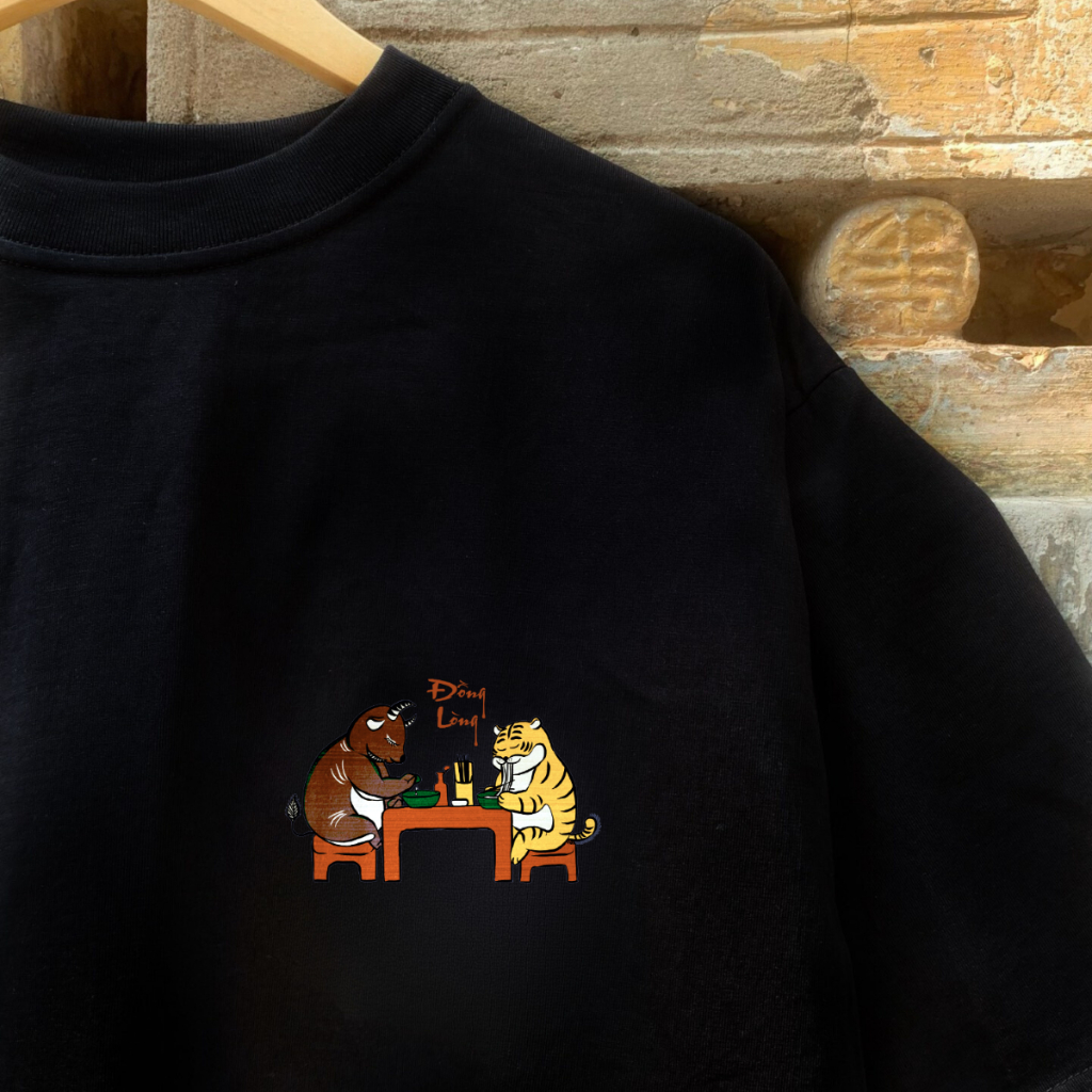 Áo thun Oversize unisex nam nữ Goodore BST Đông Hồ Street mẫu Đồng Lòng mini cotton 230gsm thoáng mát năng động