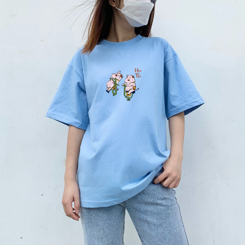 Áo thun Oversize unisex nam nữ Goodore BST Đông Hồ Street mẫu Heo Thì chất liệu cotton 230gsm thoáng mát năng động