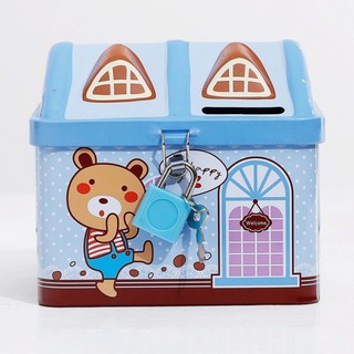 Két Sắt Mini Hình Ngôi Nhà , Ống Tiết Kiệm Cho Trẻ Em (hàng tốt)