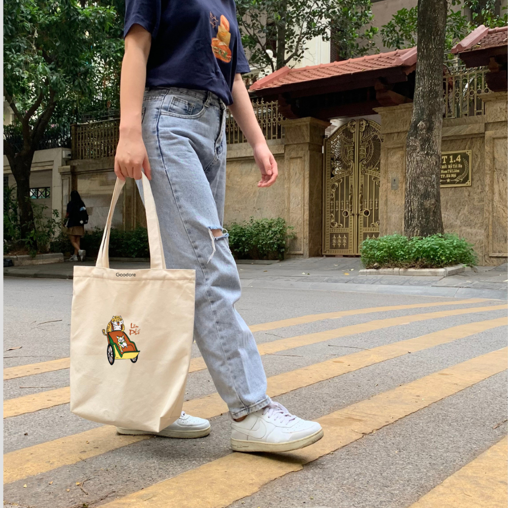 Túi tote vải canvas Goodore thiết kế BST Đông Hồ Street phong cách năng động cá tính
