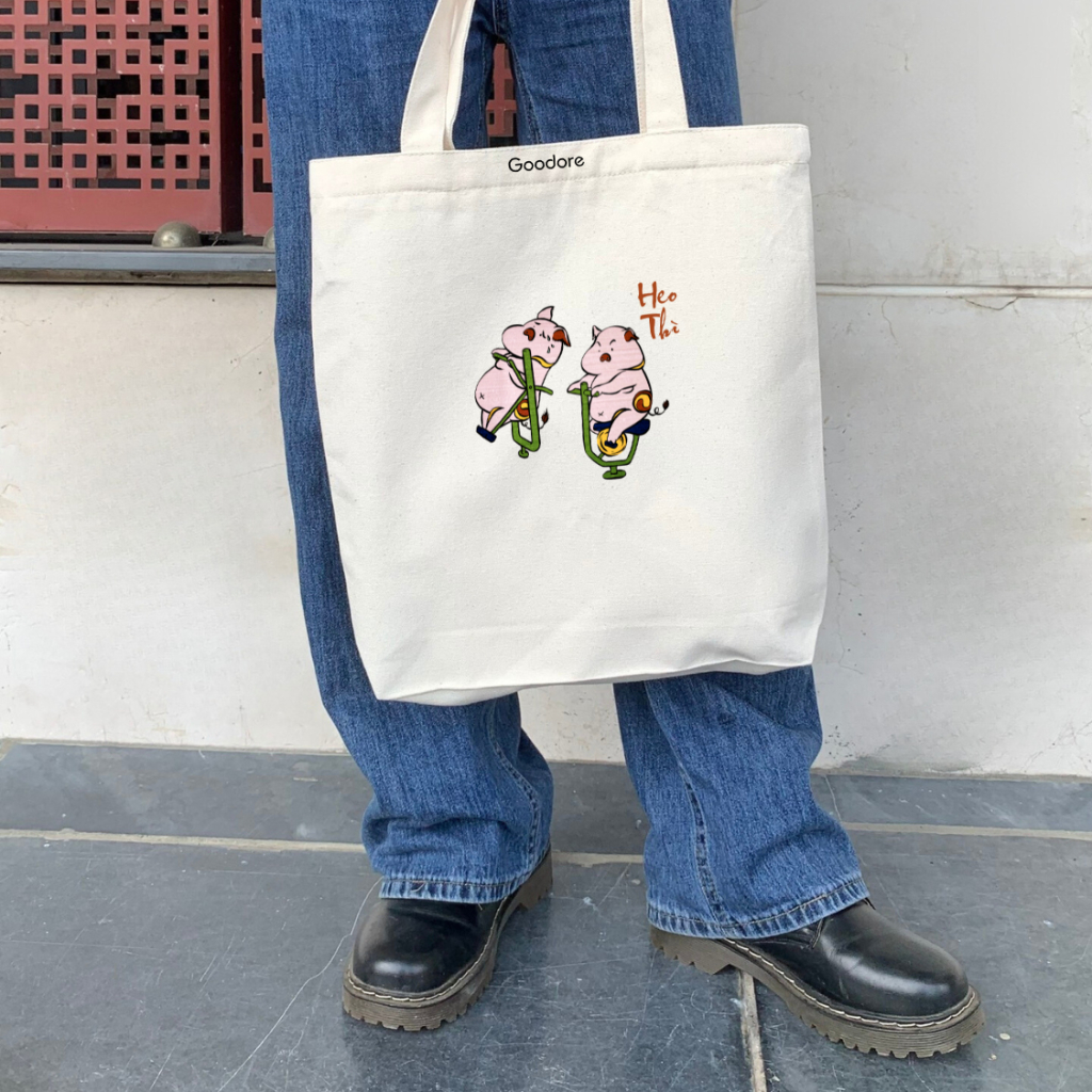 Túi tote vải canvas Goodore thiết kế BST Đông Hồ Street phong cách năng động cá tính