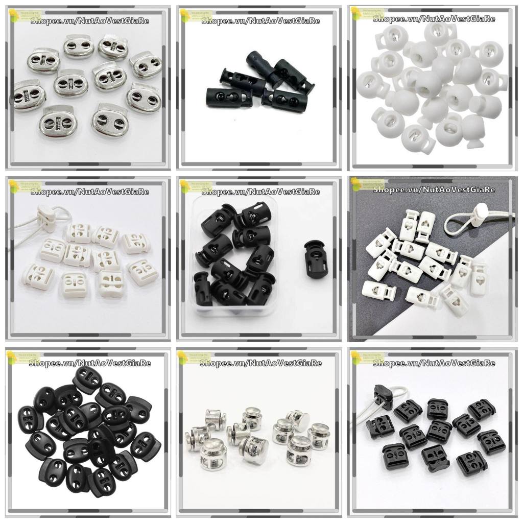 Set 20 Chiếc Nút Chặn Dây Rút, Chốt Chặn Dây Đeo Quai Nón, Chốt Tăng ...