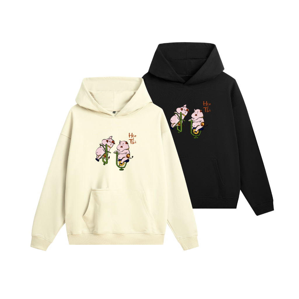 Áo Hoodie local brand Goodore BST Đông Hồ Street mẫu Heo Thì chất nỉ chân cua năng động mùa thu đông
