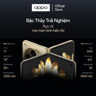 Điện thoại OPPO FIND N3 5G (16GB/512GB) có NFC, nhân bản ứng dụng, nếp gập tàng hình