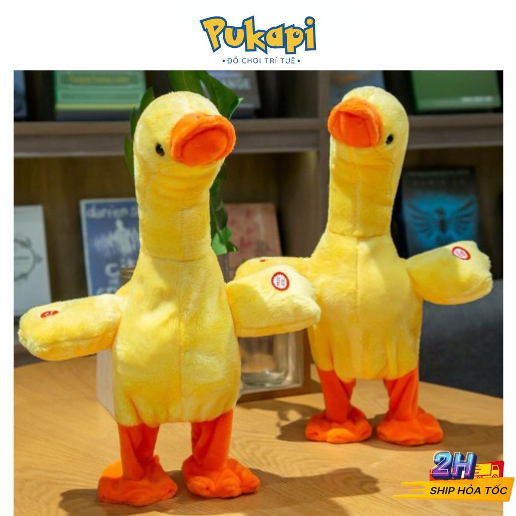 Vịt Nhại Giọng Con Vịt Biết Nói Đồ Chơi Con Vịt Vịt Cute Vịt Bông Nhại Giọng Vịt Poka Nhại Tiếng Nói - Đồ Chơi PUKAPI