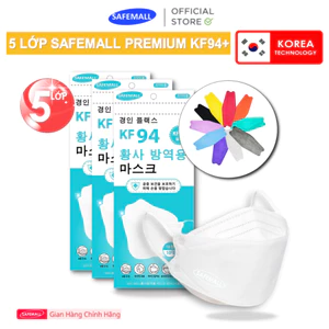 Thùng 300/200 Chiếc Khẩu Trang 5 Lớp KF94 SafeMall Premium - Lọc Bụi Siêu Mịn, Chống Tia UV 99.9%