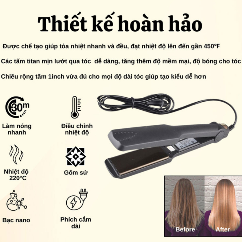 Máy ép tóc duỗi tóc Nam - Nữ Hàn Quốc 3 in 1, Máy ép tóc Kemei KM-329 có thể điều chỉnh nhiệt độ khi sử dụng